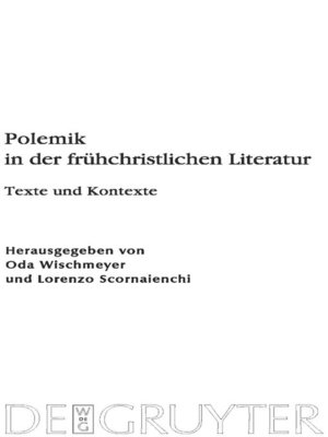 cover image of Polemik in der frühchristlichen Literatur